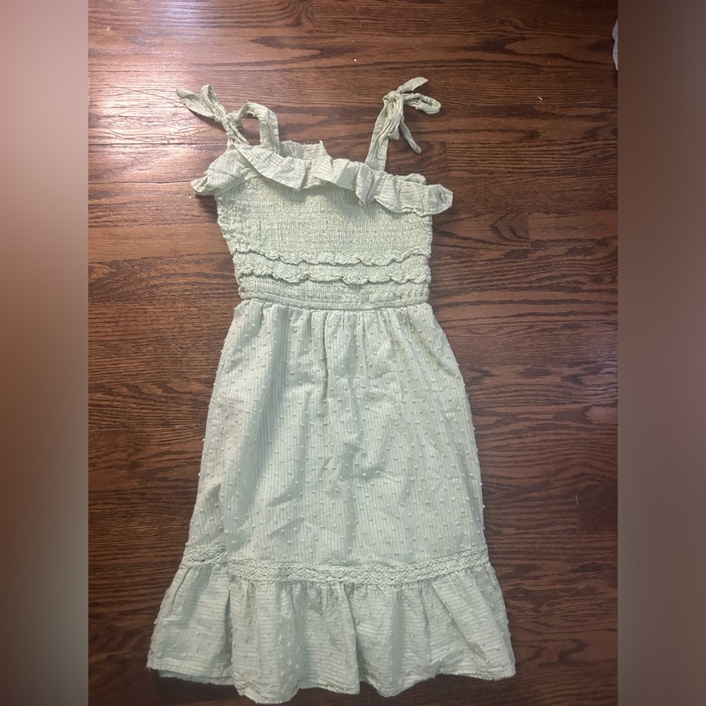 Green flowy pastel dress